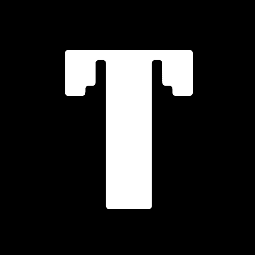 T Written in Press Start 2P Font