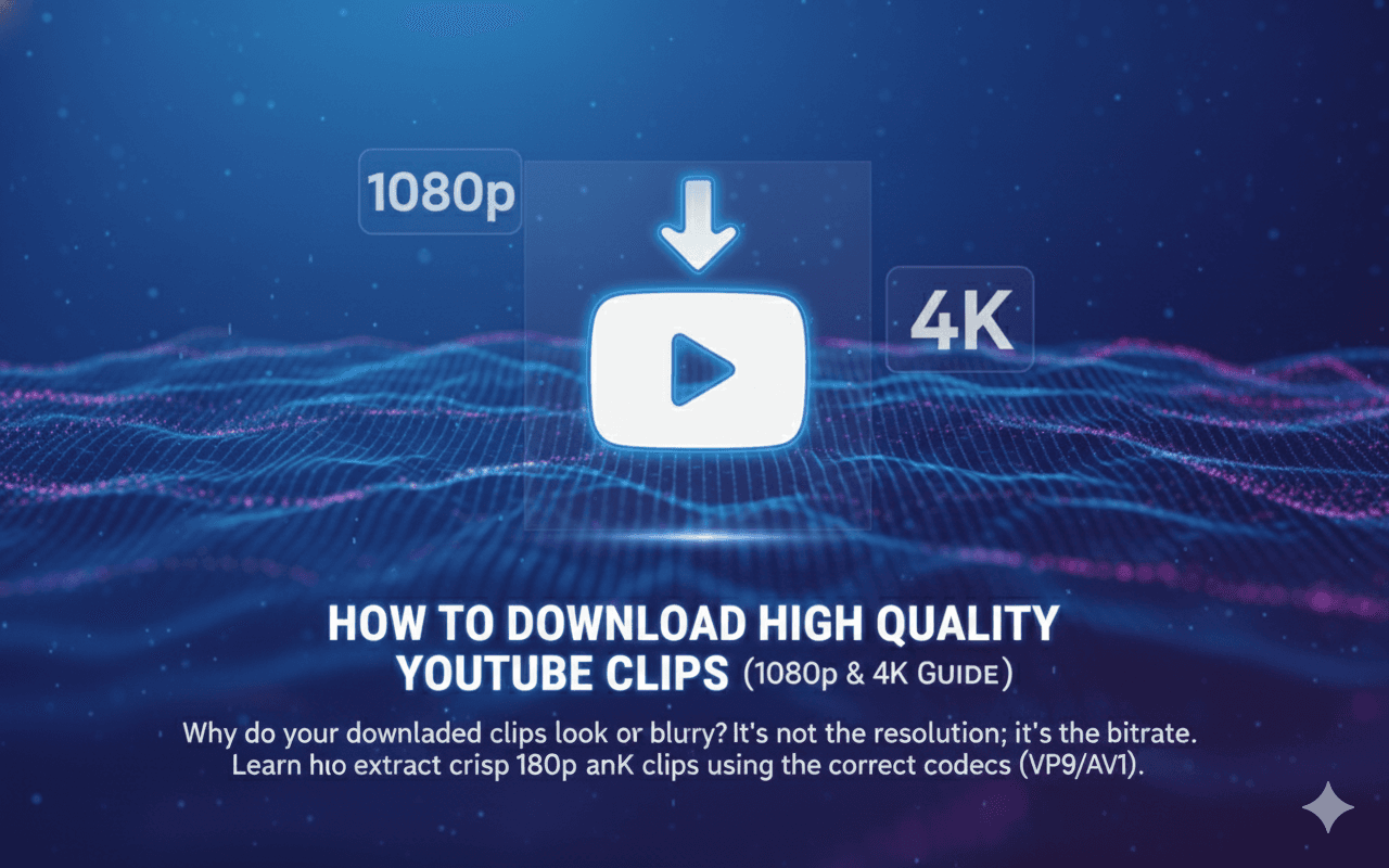 How to Download High Quality YouTube Clips (1080p & 4K Guide)